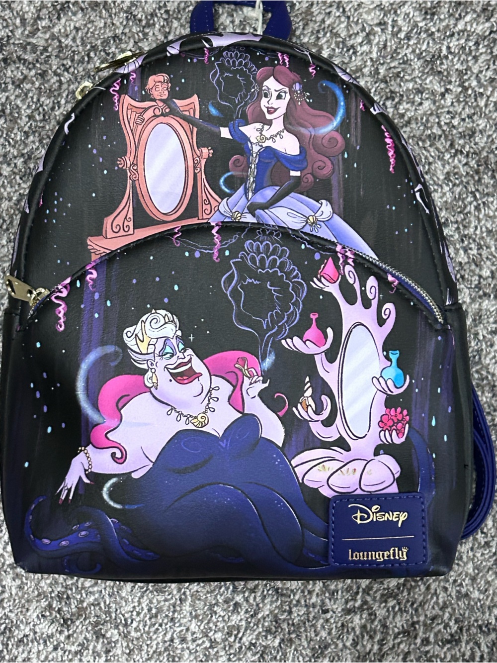 Disney x Loungefly Black & Purple Villains Mini Backpack